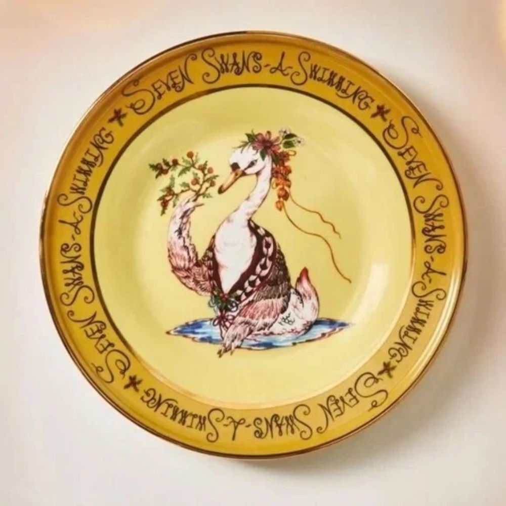 Anthropologie Phannapast Taychamaythakool 12 Days  Christmas Swans
